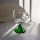 Axyaa Vintage Ripple Wine Glass Low Leg Cocktail Cup for Home Bar