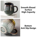 Axyaa Retro Ceramic Coffee Mug 500ml - Creative & Cute Breakfast Cereal Cup