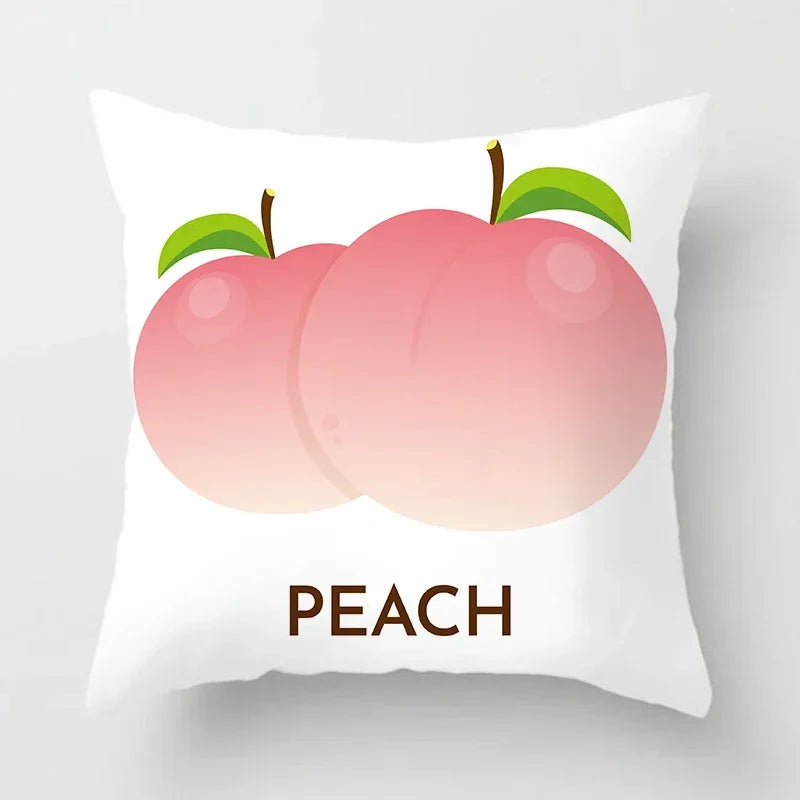 Peachy Pink Pattern Cushion Cover 45X45CM for Sofa Decor by Axyaa