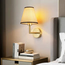 Axyaa Fabric Cover Wall Lamp: Modern Minimalist Bedroom Bedside Light