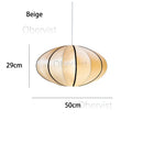 Axyaa Danish Pendant Light: Rustic Fabric Ufo Lampshade for Living Room & Dining Room
