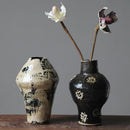 Axyaa National Tide Ceramic Vase Coarse Pottery Retro Handmade Hotel Zen Decor