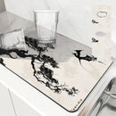 Axyaa Non-slip Coffee Cup Drying Mat, Ancient Style, Absorbent Diatoms Tableware Mat