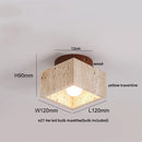Axyaa Yellow Travertine LED Ceiling Lamp for Modern Art Decoration
