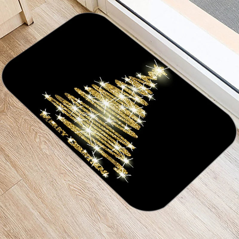 Axyaa Christmas New Year Home Entrance Non-Slip Floor Mat