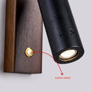 Axyaa Vintage LED Wall Lights, Living Room Bedroom Lamps, Black Travertine Wall Lamp