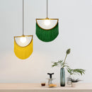 Axyaa Nordic Bedroom Colorful Tassel Pendant Light - LED Hanging Lamp
