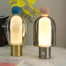 Axyaa Glass Mushroom Table Lamp: Modern Nordic LED Desk Light for Bedroom & Living Room
