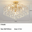 Axyaa K9 Crystal LED Chandelier Ceiling Light Luxury Pendant Interior Lamp