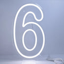 Axyaa Numbers Neon Sign 0-9 with Stand Base - USB Powered Dimmable Light Sign