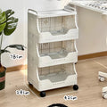 Axyaa Multi-layer Floor-standing Bookcase with Wheels