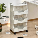 Axyaa Multi-layer Floor-standing Bookcase with Wheels