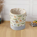 Axyaa Canvas Laundry Basket: Foldable High-capacity Waterproof Storage for Kids - Animal Design