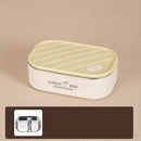 Axyaa 600ml Insulated Lunch Box Rectangular Food Storage Container Large Capacity