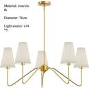 Axyaa Collins Round Chandelier Fabric Branch Pendant Light: Nordic Minimalist Design