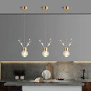 Axyaa Crystal Antler Mini Pendant Light for Bedroom Decor Lighting