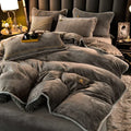 Axyaa Deluxe Milk Fleece Queen Size Bedding Set for Cozy Winter Nights