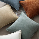 Axyaa Chenille Cushion Cover in Blue Grey