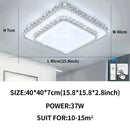 Axyaa Diamond LED Ceiling Light: White/Warm Light for Modern Home Decor