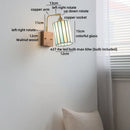 Axyaa Glass Wood LED Wall Lamp for Bedroom Bathroom Mirror Fixture