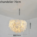 Axyaa Feather Round LED Chandelier for Modern Living Spaces