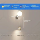Axyaa LED Pumpkin Wall Lamp, Cream Wind Bedroom Bedside Lighting