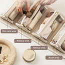 Axyaa Detachable Partitioned Makeup Bag with Waterproof Design