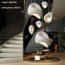 Axyaa Nordic Irregular Lustre Pendant Lights: Wabi Sabi Style for Loft Bar, Stairs & Villa