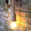 Axyaa Retro Industrial Hemp Rope Edison Wall Lamps for Gallery Stairs Restaurant