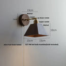 Axyaa Clear Glass LED Wall Light Fixture Pull Chain Switch Modern Sconce Lamp