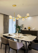 Axyaa Modern Minimalist Linear Pendant Light for Home, LED Dining Room Chandelier