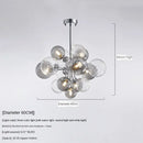 Axyaa Nordic Glass Bubble Chandelier for Bedroom and Dining Room Lighting