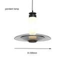 Axyaa Smoke Gray Glass Chandelier Modern Nordic Minimalist Wall Lamp