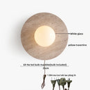 Axyaa Yellow Travertine Wabi Sabi LED Wall Lamp for Kitchen Bathroom Mirror