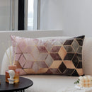 Axyaa Geometric Print Velvet Cushion Covers 28x48cm - Nordic Home Decor Pillows