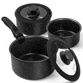Axyaa Non-Stick Soup Pot Set with Removable Handle - 3 Pcs
