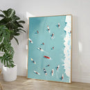 Nordic Summer Girl Pool Party Wall Art Print by Axyaa - Home Decor & Living Room Art