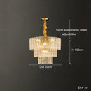 Axyaa Glass Chandelier: Luxury LED Lighting for Living Room