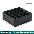 Axyaa Clothing Organizer Box for Underwear Socks Bras Pants Scarves Ties Jeans & more