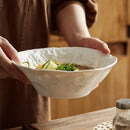 Axyaa Rock Grain Soup Bowl, Bamboo Hat Salad Bowl, Ceramic Noodle Bowl