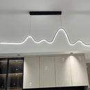 Axyaa LED Strip Pendant Lights for Modern Dining Tables and Bar Counters