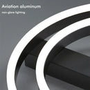 Axyaa Nordic Round LED Ceiling Light - Black Dimmable Modern Lamp