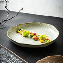 Axyaa Stone Patterned Ceramic Deep Plate Vintage Salad Soup Dessert Pasta Dish