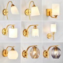 Axyaa Glass Lampshade Wall Lamp: Creative European Style LED Fixture for Bedroom, Living Room