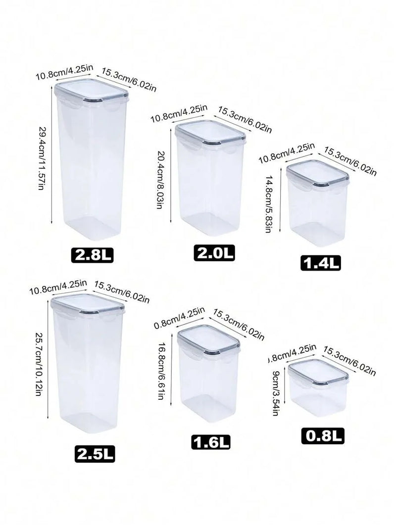 Axyaa Food Storage Jars Set with Labels & Marker