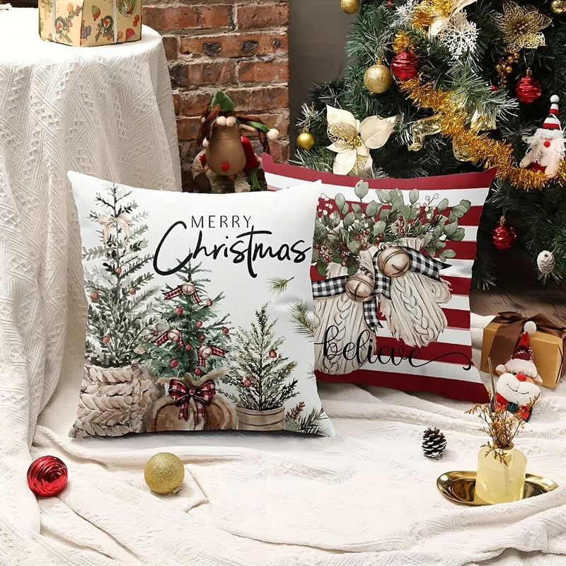 Merry Christmas Pillowcase by Axyaa for Home Living Room Sofa Decor