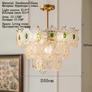 Emerald Green Glass Chandelier for Bedroom and Living Room by Axyaa