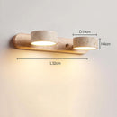 Axyaa Round Yellow Stone LED Wall Light - Home & Bathroom Decor