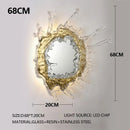 Axyaa Water Flower Mirror Wall Light: Modern Home Decorative Room Atmosphere Lighting