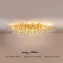 Axyaa Silver Crystal Chandelier: Elegant Rectangular Ceiling Fixture for Living Room & Restaurant.